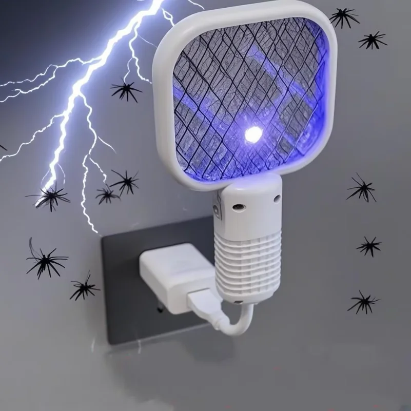 모기채 트랩 해충 방제 USB 전기 충격 미니 모기 살충 램프 휴대용 UV 라이..
