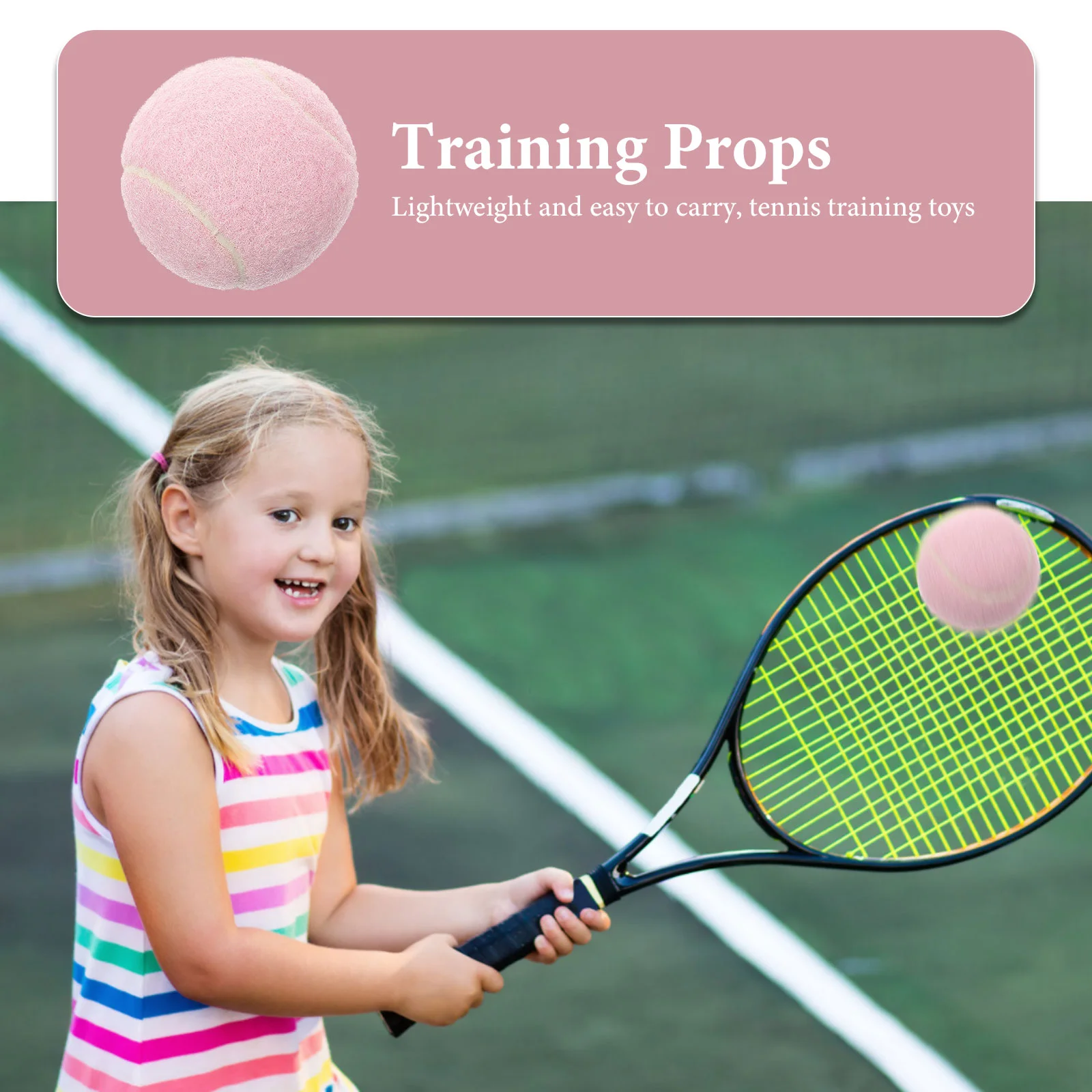 Tennis Toys For Rubber Beginner Training Travel Tennis Balls Playground Racquet Sports Great Serve Volley Skills 2 Pcs