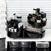 360 Rotating Makeup Organizer Spinning Cosmetic Storage Box for Vanity 3 Tier Skincare Makeup Brushes Holder Lipstick Container 2