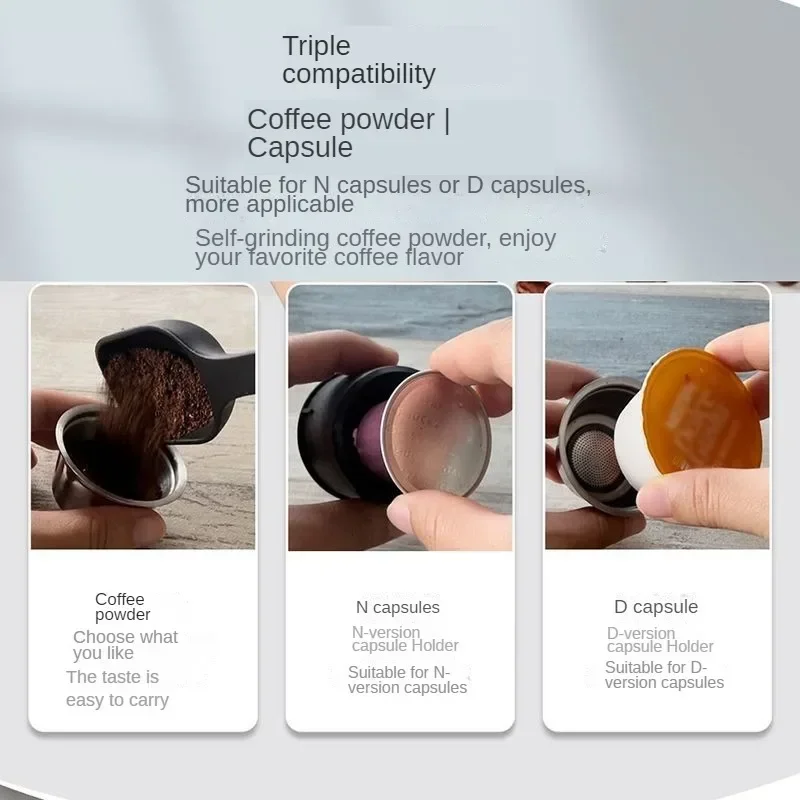HiBREW Portable Coffee Machine for Car & Home,DC12V Expresso Coffee Maker Fit Nexpresso Dolce Pod Capsule Powder H4B