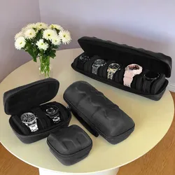 Custodia da Viaggio Deluxe per Orologi Neri | Organizer Rigido con Inserto per Cuscino - Pronto da Regalare