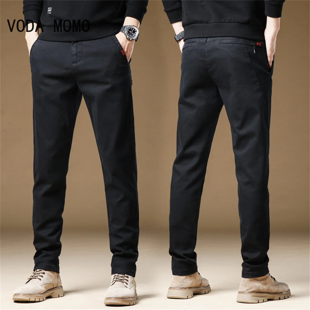 

Men's Classic Regular Fit Fleece Jeans Business Fashion Loose Casual Stretch Pants Male Brand Plus Velvet Padded Warm Trousers