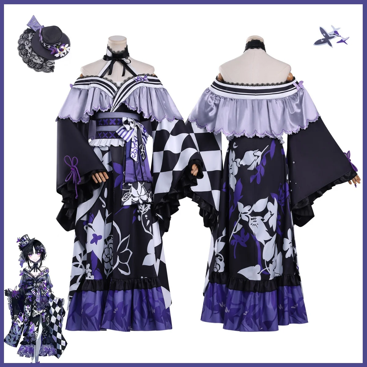 Magical Girl Witch Trial: Houshou Maago | Traditional Japanese Kimono Cosplay Costume Set 35 Traditional Japanese Kimono Cosplay Costume for Women