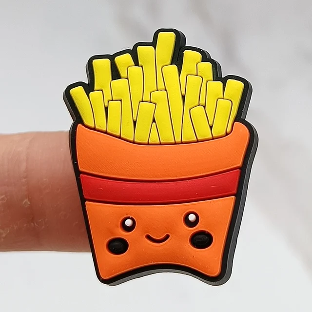 Dropshipping 1Pcs PVC Shoe Buckle Accessories Funny DIY Cute Food Shoes Decoration Jibz For Croc Charms Kids X-mas Gift C