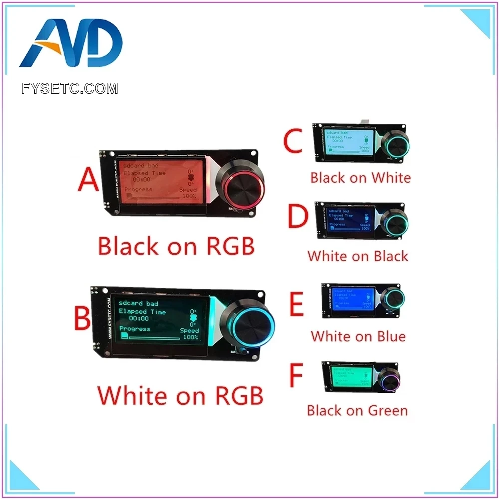 Tela Lcd com Cartão sd Faça Você Mesmo Skr Peças Acessórios de Impressão 3d Mini12864 V1.2 128×64 5v Suporte Marlin Voron V2.4
