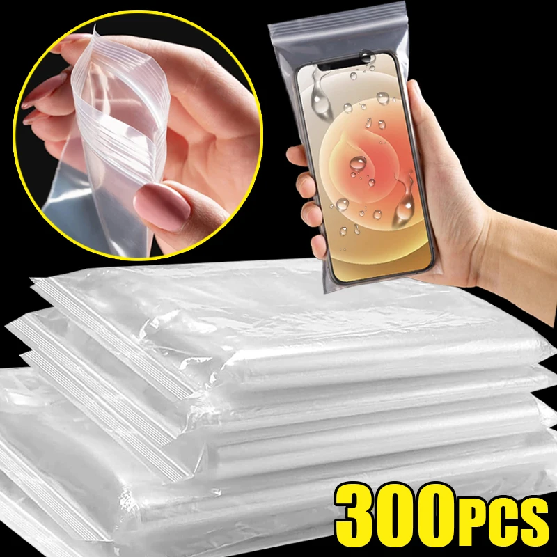 Transparent Reclosable Zipper Poly Bags - Universal Dust Protector Covers