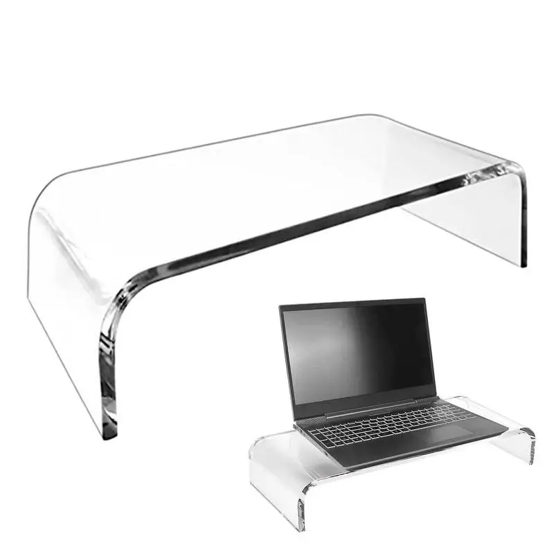 

Monitor Stand Riser Acrylic Laptop Stand Clear Desktop Computer Riser Offices Home Clear Desktop Holder For Supporting Laptop