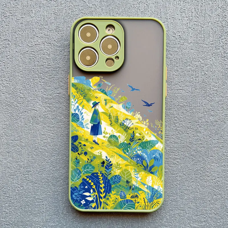 Frühlingslandschaft im Feld Handyhülle für iPhone 14 12 11 13 Pro Max Mini 17 15 Pro Max Plus X XS XR 16 14 Plus Stoßfeste Hüllen – Detail 4