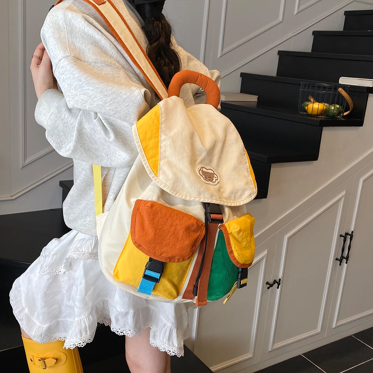 Casual Lightweight Outdoor Mountaineering Travel Backpack Women's Casual Mini Backpack American Mini Small School Bag Men's Hiking Shopping Play Student Class