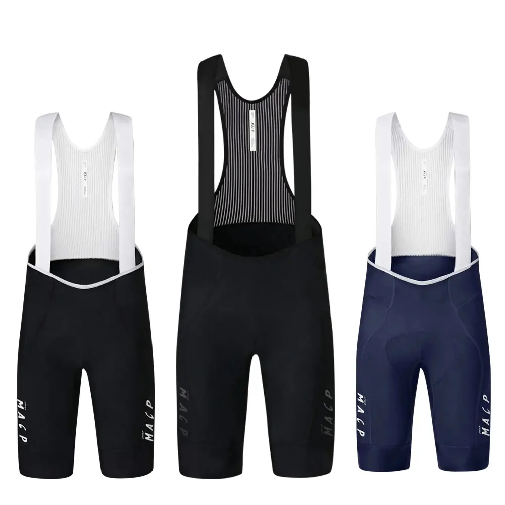 Cycling Bib Shorts Men MACP Cycling Bib Shorts High Quality Pro Team Cycling Shorts 7 Hour Elastic Interface Pad Bib Tights Road Bike Short
