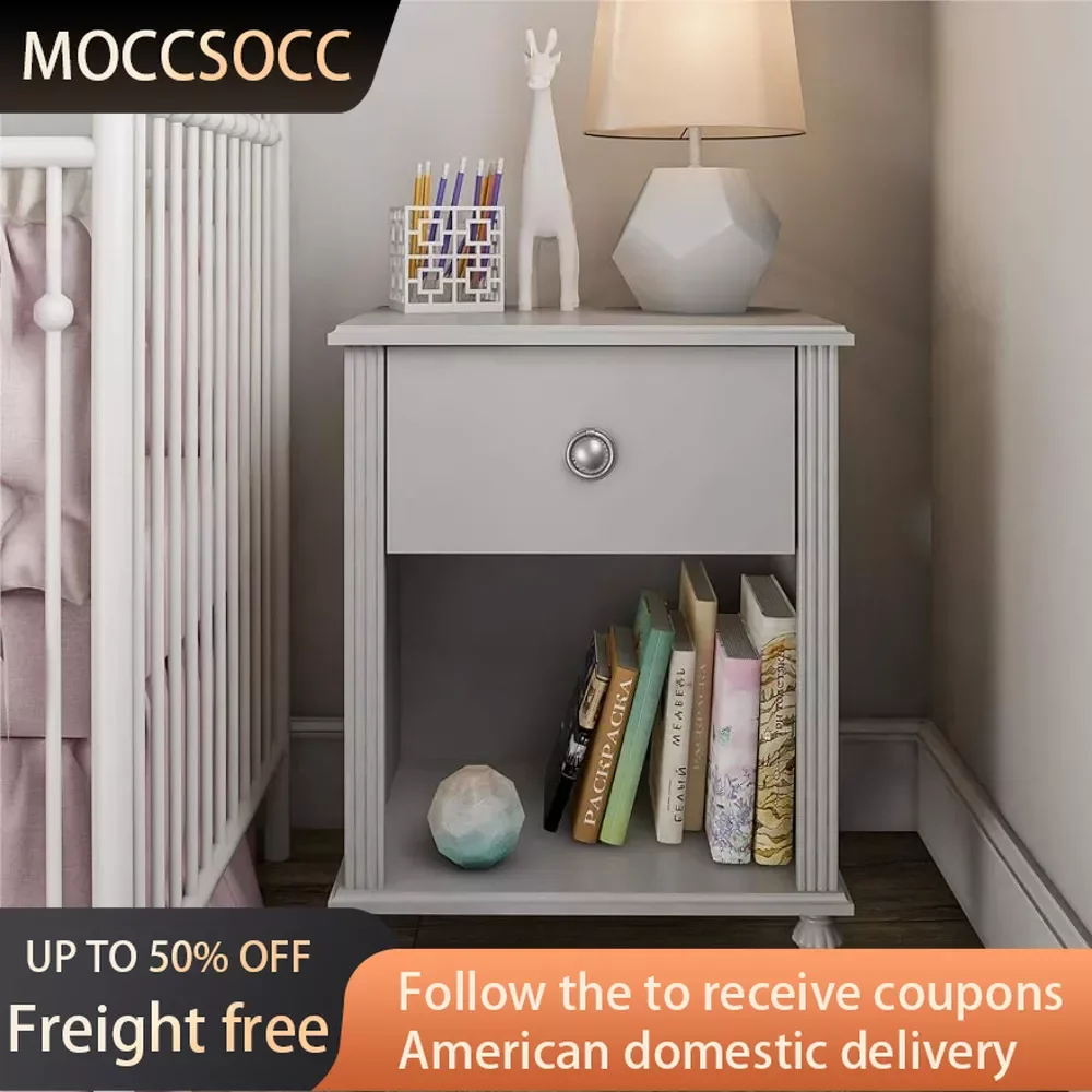 

1 Drawer Grey Nightstand Freight Free Bedside Table Night Stand Home Furniture Storage Locker Bed Side Table Dresser Furnitures