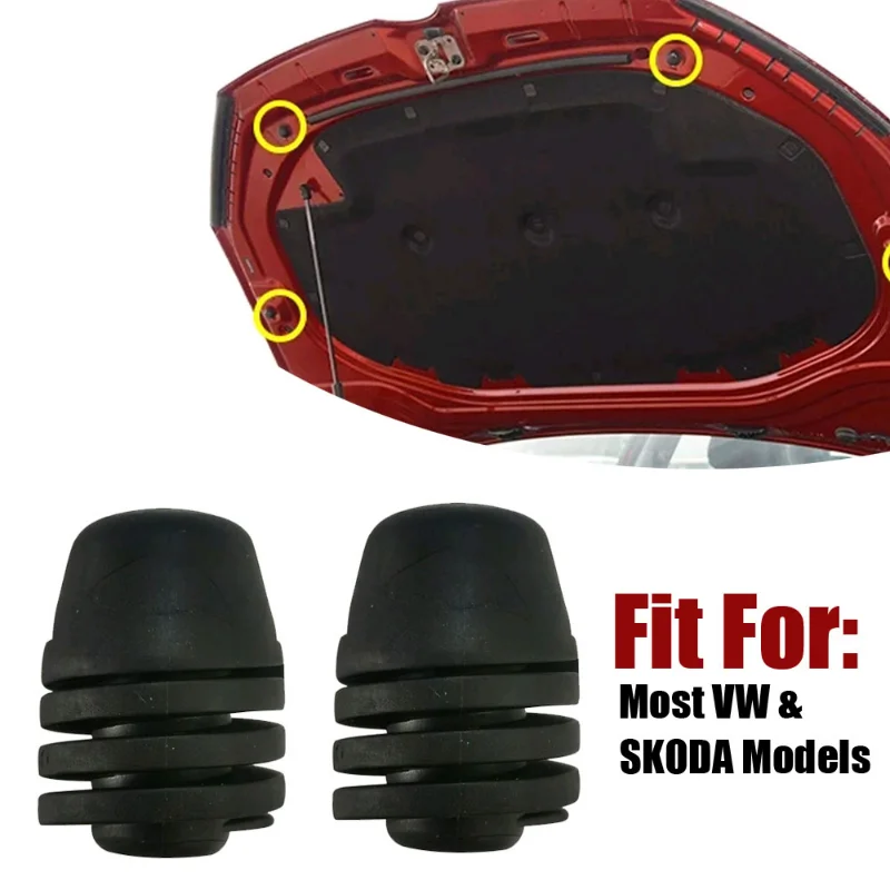

2pcs Car Bumper Hood Bonnet Lid Stop Rubber Buffers Tailgate Cushion Pier Replacement Car Accessories for Most VW & SKODA Models