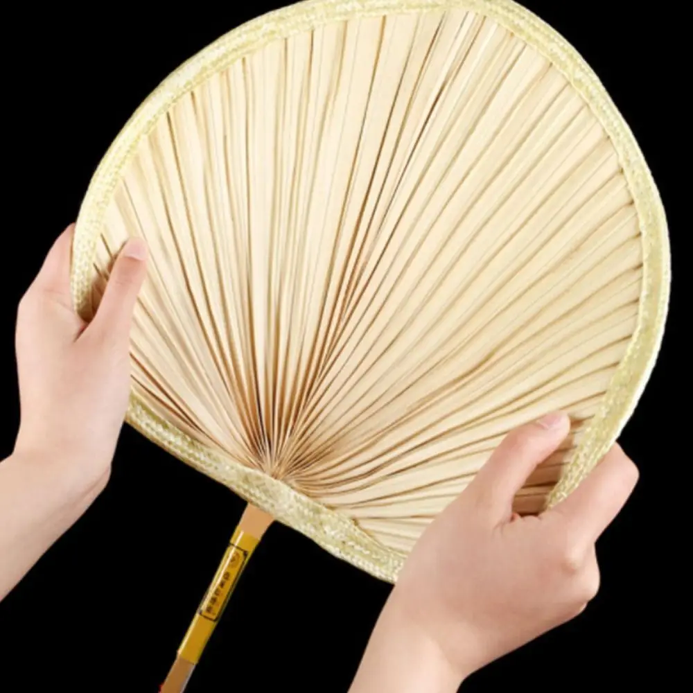 Portable Lightweight Handmade Hand Fan Manual Natural Palm-Leaf Fan Decoration Summer Cooling Accessories
