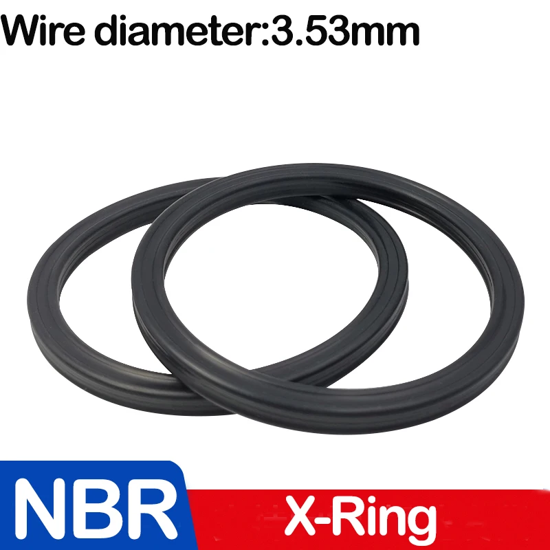 Anel Preto do Selo do Bordo de Nbr Borracha Nitrílica para Cilindros Hidráulicos Pistões Hastes do Pistão Diâmetro Interno 4.34456.06 mm