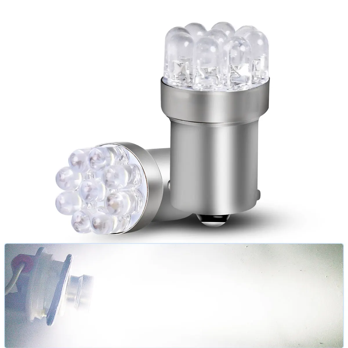 2Pcs Super Bright 12V/24V 1156 BA15S P21W S25 G18 R5W 1157 BAY15D P21/5W LED Car Bulbs Brake Stop Parking Turn Signals Bulbs
