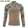 Oulylan Camouflage Long Sleeve Hunting Climbing Shirt Male Breathable Sport Clothes Men's Outdoor Hiking T-Shirts Hunting 1