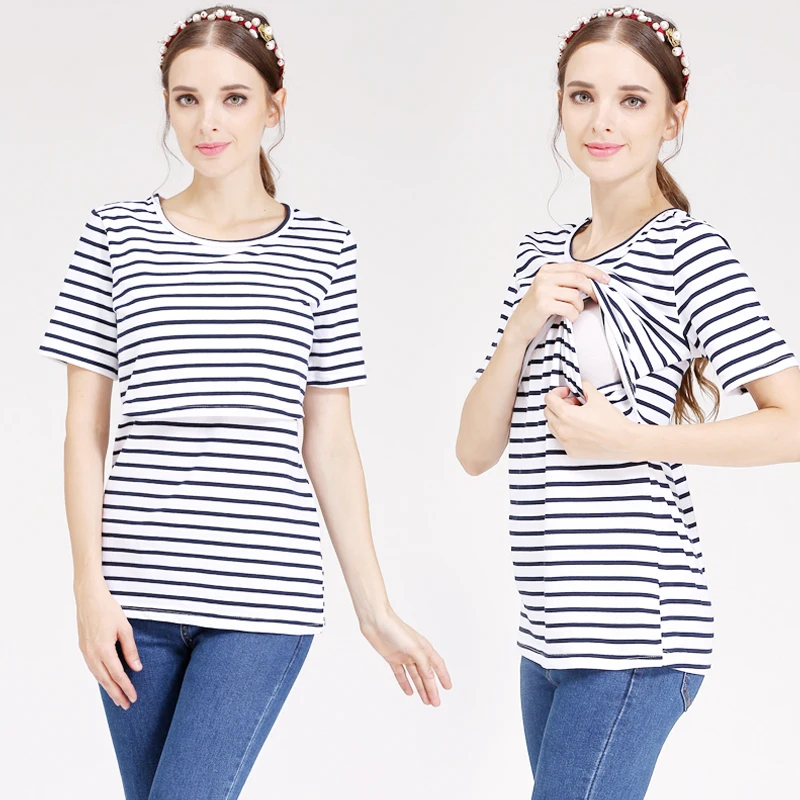 Emozioni Mamme Cotone Manica Corta Abiti Premaman Estate Maternità Top Allattamento Al Seno T-Shirt Per Donne Incinte Top Allattamento