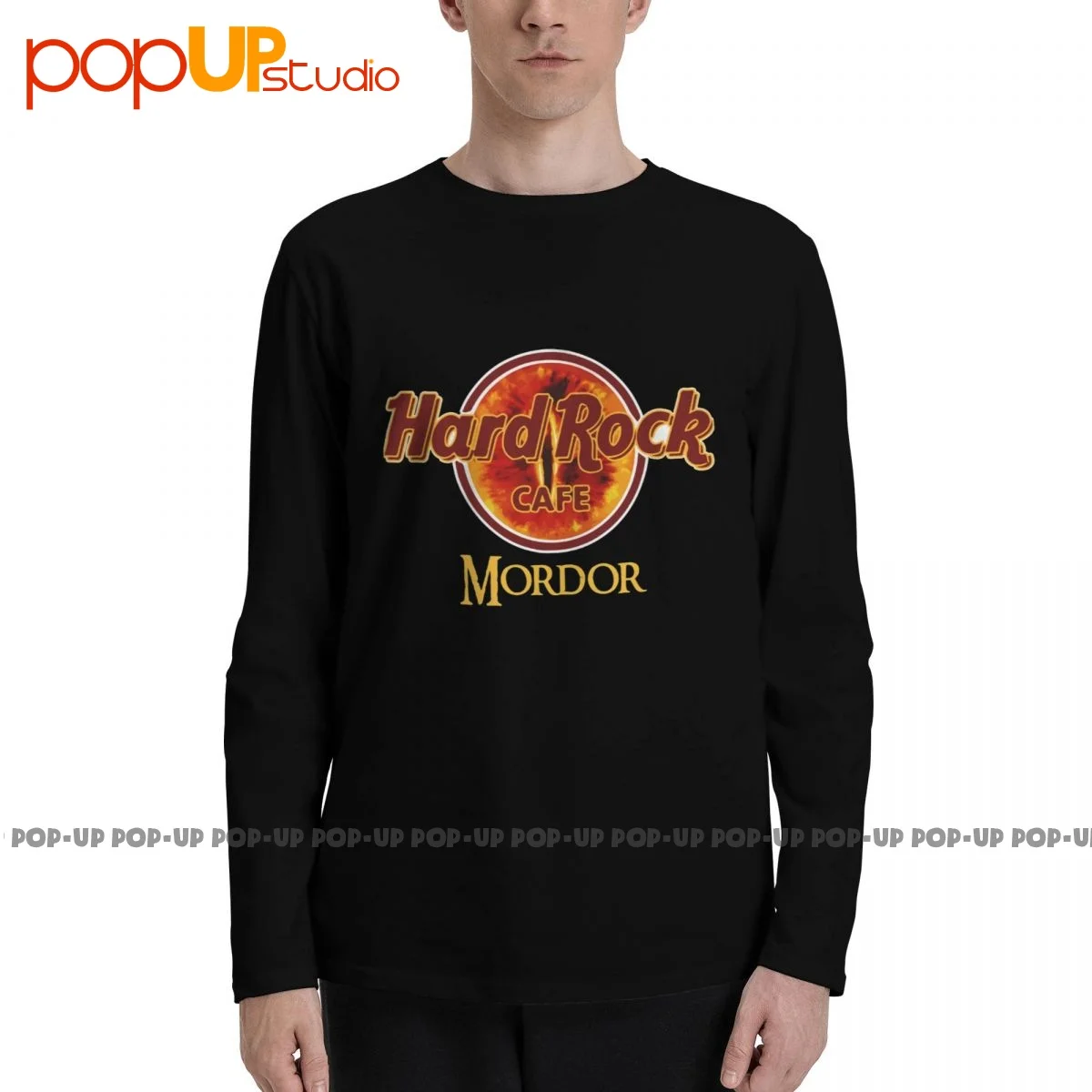 Hard Mordor Cafe Rock T-Shirt A Maniche Lunghe T-Shirt Tee Vtg Design Premium Vendita Calda