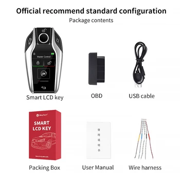 CF618 chiave LCD intelligente a distanza modificata universale Keyless Go coreano/inglese per BMW/Benz/Audi/Kia/Hyundai/Honda/Peugeot/Nissan/VW - CF618 chiave LCD intelligente a distanza modificata universale Keyless Go coreano inglese per BMW Benz