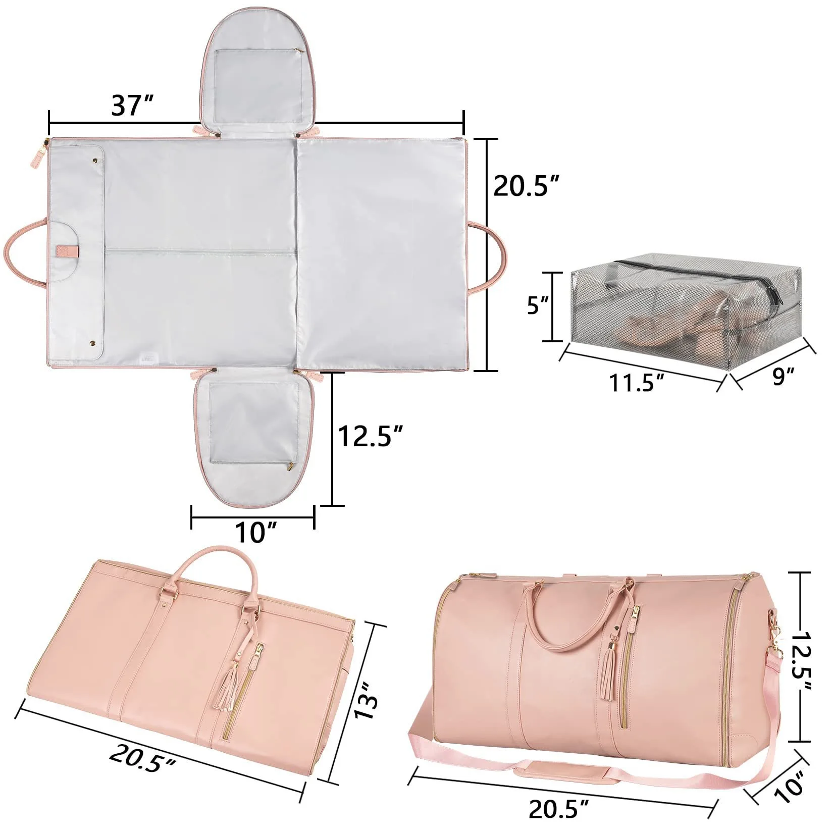 2-in-1 Foldable Clothing Travel Bag 3