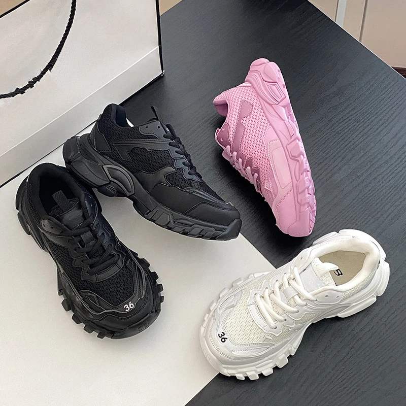 

Casual Comfortable Women's Vulcanize Shoes Breathable Mesh Zapatillas De Mujer Platform Sneakers Women Fall Zapatos Mujer