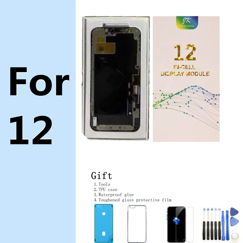 AAA+++ LCD For iPhone 12 11 Pro XS Max X XR SE2020 6 6s 7 8 Plus White Black Assembly Display Touch Screen Replacement mobile lcd Phone LCDs