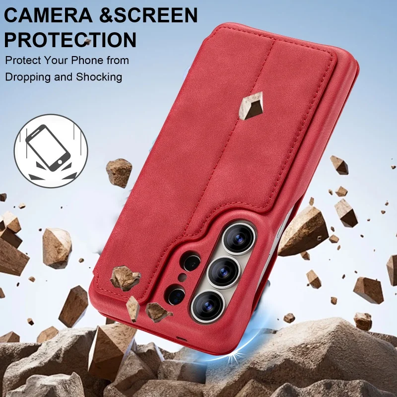 Premium Magnetic Leather Wallet Phone Case with Card Slots Cover