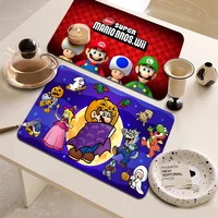 Game Super M-MarioS-S Kitchen Dish Mat Absorbent Dining Table Mats Retro Non-slip Placemat Coffee Dish Tableware Mat Home Decor 1