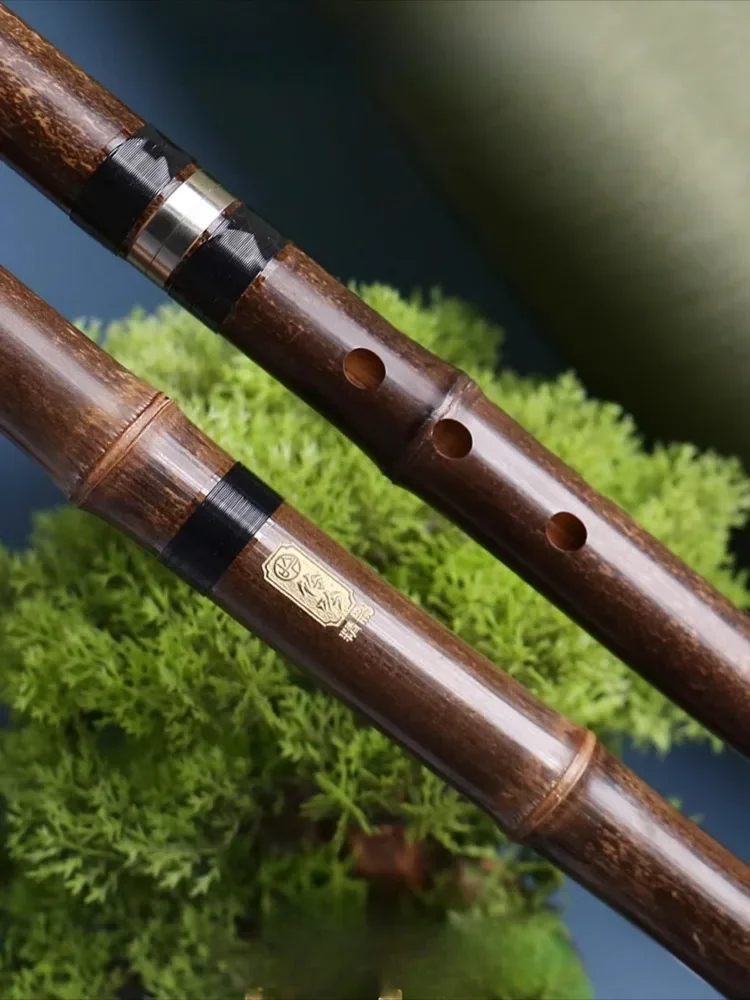 Chinese Vertical Bamboo Flute Professional Performance Beginner Purple Bamboo Xiao Eight Holes Musical Woodwind Instruments