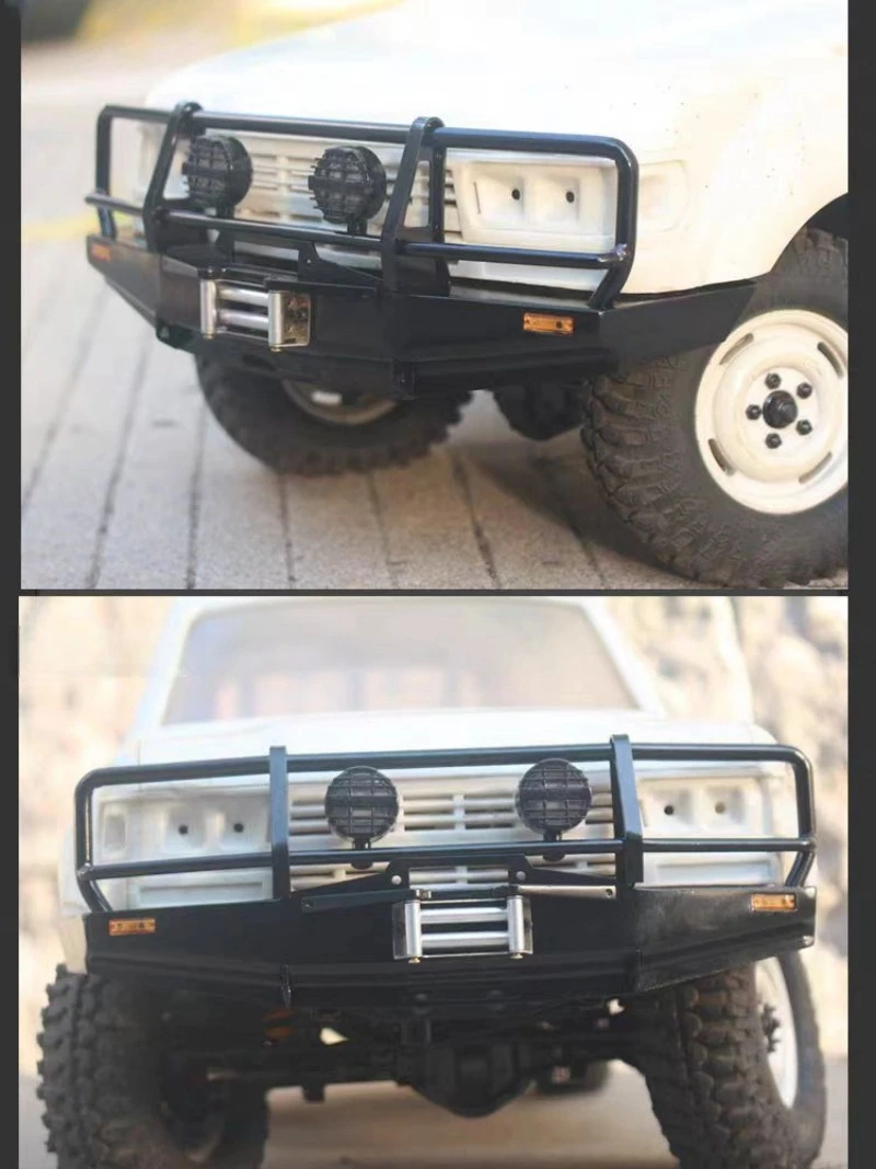 RC Crawler Front Bumper For Axial SCX10 - Sturdy Metal Bumper, Adjustable Height, Easy Installation