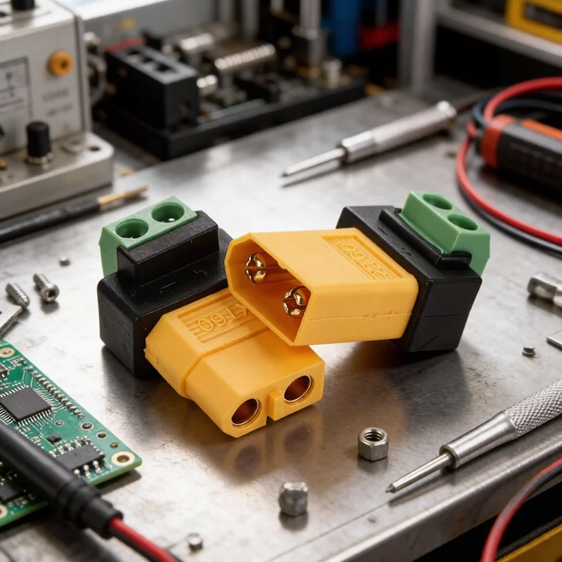 납땜 없는 XT60-2핀 터미널 어댑터 커넥터(UAV 드론 밸런스 충전기, 태양..