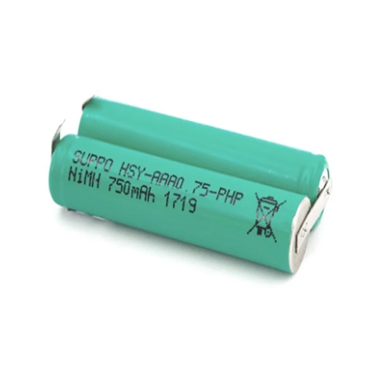 Rechargeable nickel metal hydride batteries 2.4V 750mAh AAA 2S NIMH Battery Pack for Philip Electric Shaver
