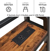 Headboard Queen Size, Headboard with 2 Outlets and 4 USB Ports, Adjustable Height, Storage Rack, Sturdy and Stable 5