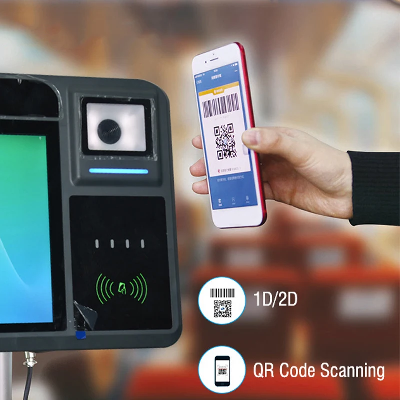 MDM P18-Q를 갖춘 지하철 교통 비접촉식 NFC 카드 QR 리더 벽걸이형 버스 유효성 검사기