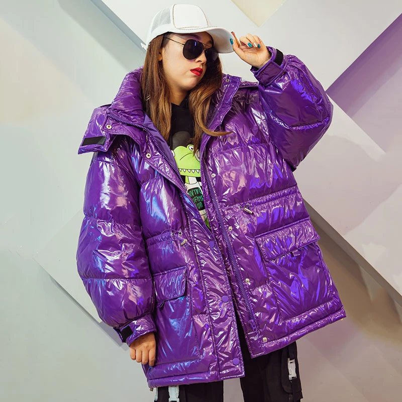 お値下げ→UAダスティピンクコート Oversized Women's Down Jacket Hooded Parka 2025 Fashion