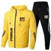 2024 casual top versatile Men's sports set hooded sweatshirt and pants with cat logo printed running fitness 2 pieces 3