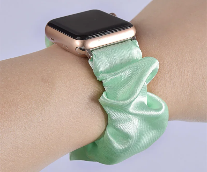 Enhanced Product Title: Stylish Adjustable Elastic Scrunchie Watch Band Strap