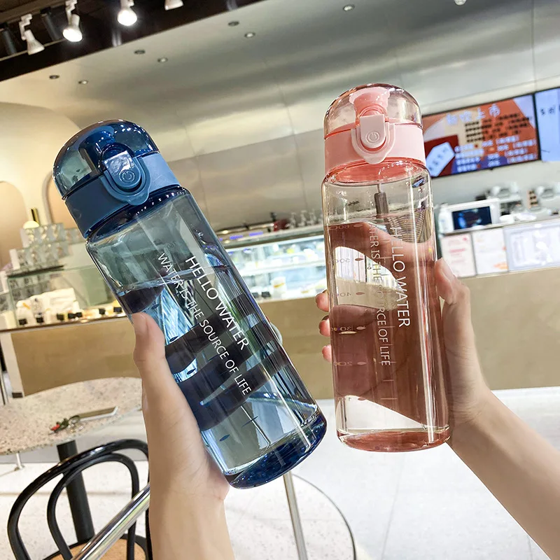 Water Bottle Sports Water Bottle Sports Bottle 780ml Transparent Water Bottle Portable Sports Travel Clear Leakproof Drinking Frosted Bottle Cup for Gym Fitness Outdoor School