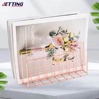 Stationery Organizer Notebook Stand Rack 3-Layer Metal Iron Mesh Holder For Magazine Document File Book Rack Organizer Office 2