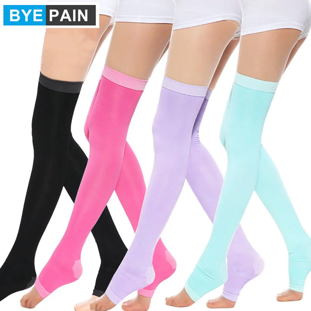 1pair Byepain 420d Women Compression Socks, Slim Sleeping Leg Warmer