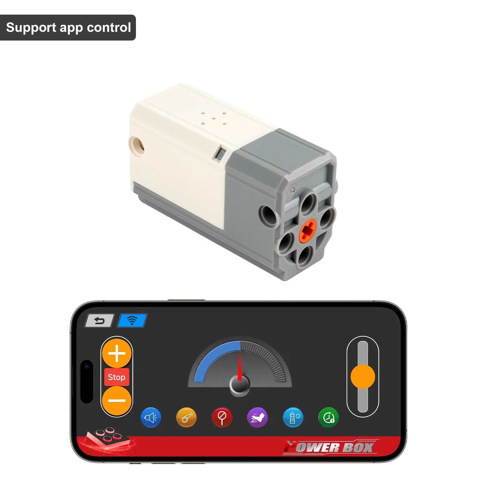 MOC Rechargeable M Motor 8883 with Lithium Battery APP Control Bluetooth Pair for Legoeds Building Blocks PF Car Train building blocks toy