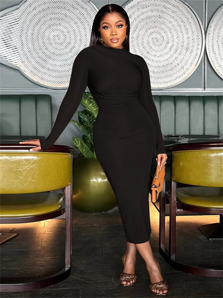 Wmstar Dresses for Women Party Sexy  Bodycon Stretch Maxi Dresses Sweet Draped Summer Clothes Wholesale Dropshipping New Style