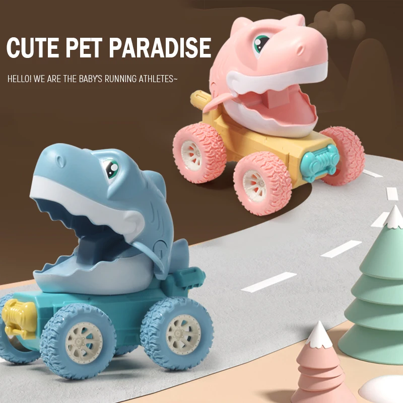 New Dinosaur Paradise Slide Toy Mini Pressure Inertia Dino Car Back of The  Car Birthday Christmas Gift for Girl Boy Children Kid