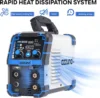 135 Amp MIG Welder, 3 in 1 Multiprocess Welder 110V Flux Core Welder Flux MIG/Lift TIG/Stick Welding Machine Synergic Control 5