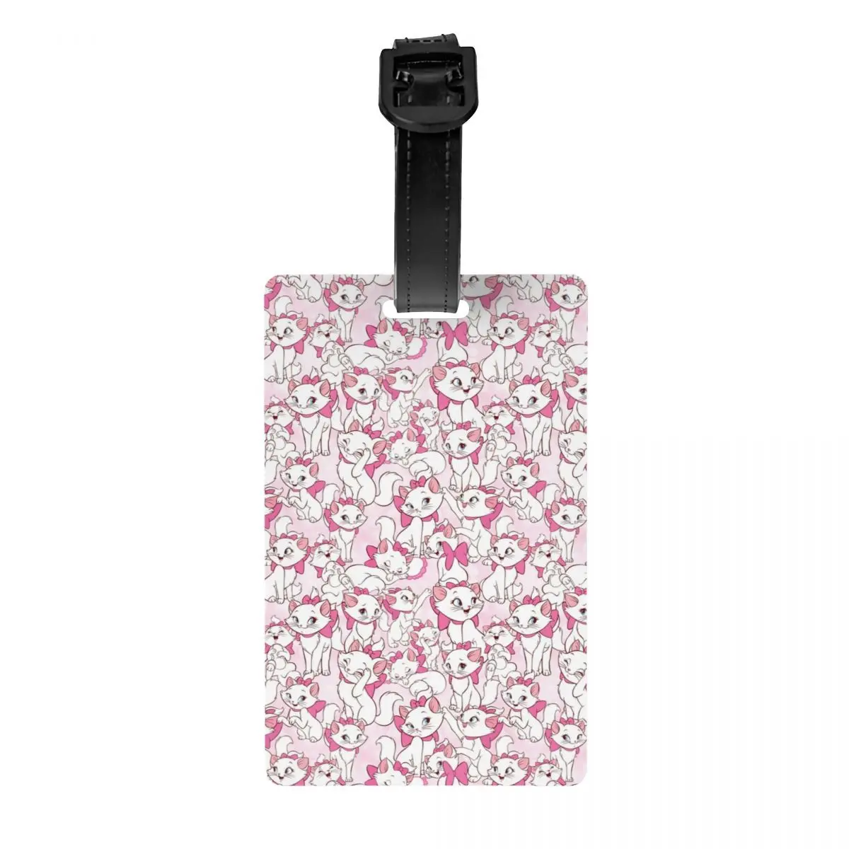 

Marie With Her Pink Bow Aristocats Pattern Luggage Tag Baggage Tags Privacy Cover ID Label