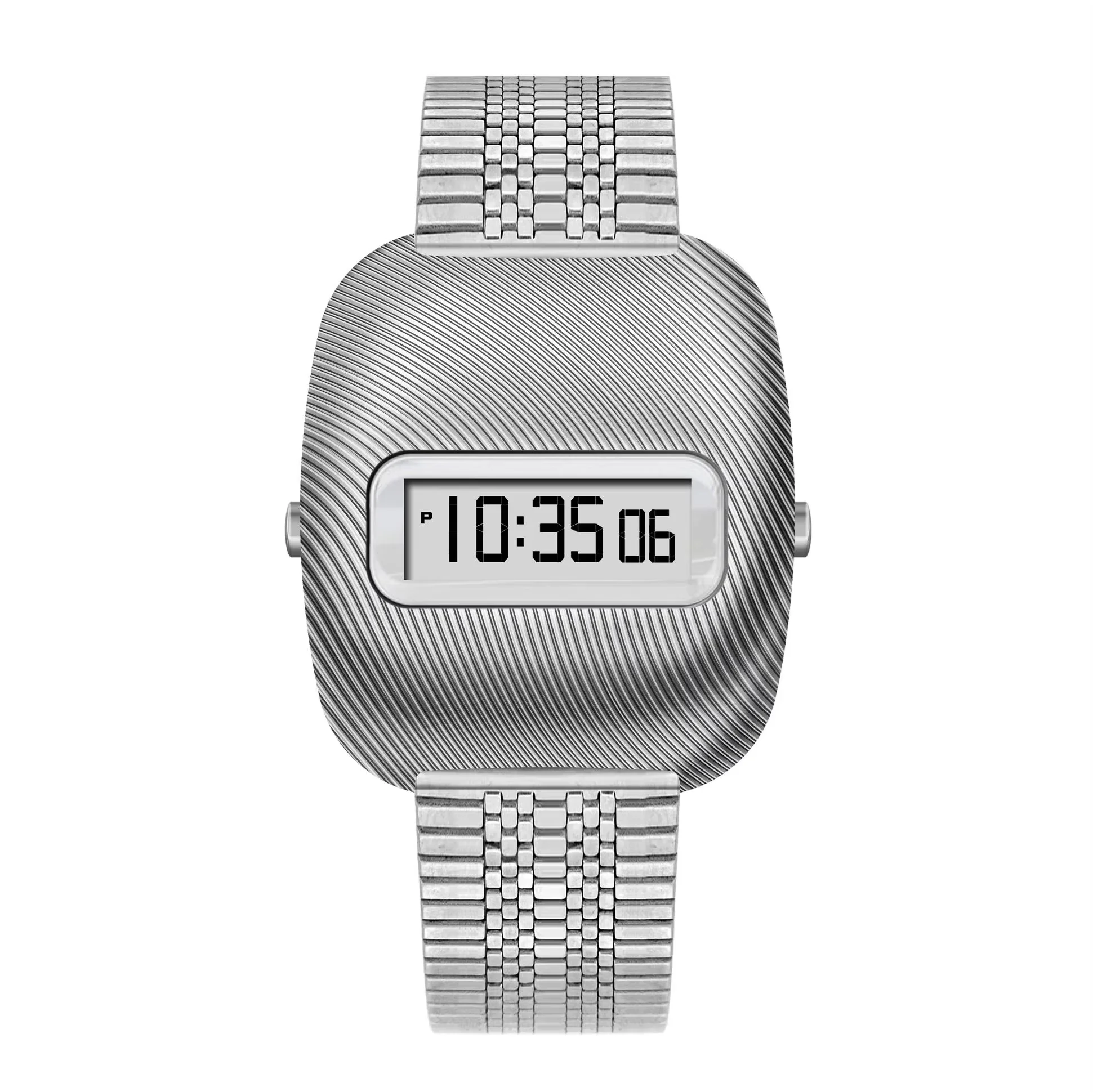 تموج الوقت الساعات الإلكترونية للرجل خمر 70s الرجعية المستقبل نمط الأزياء الصمام الساعات الرقمية مشرق