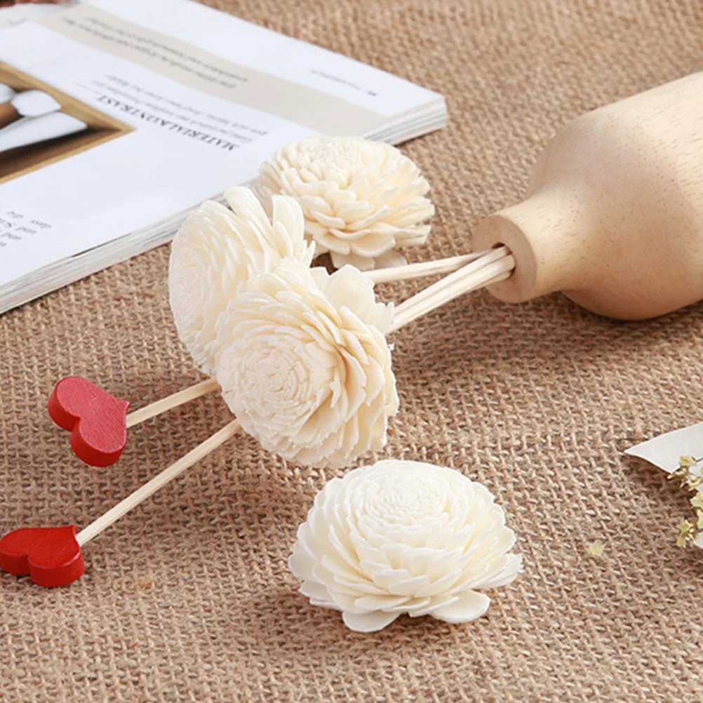 10 Pcs Aromatherapy Flowers Stick Diffusers Essential Oil Sticks Replacement Refill Rattan