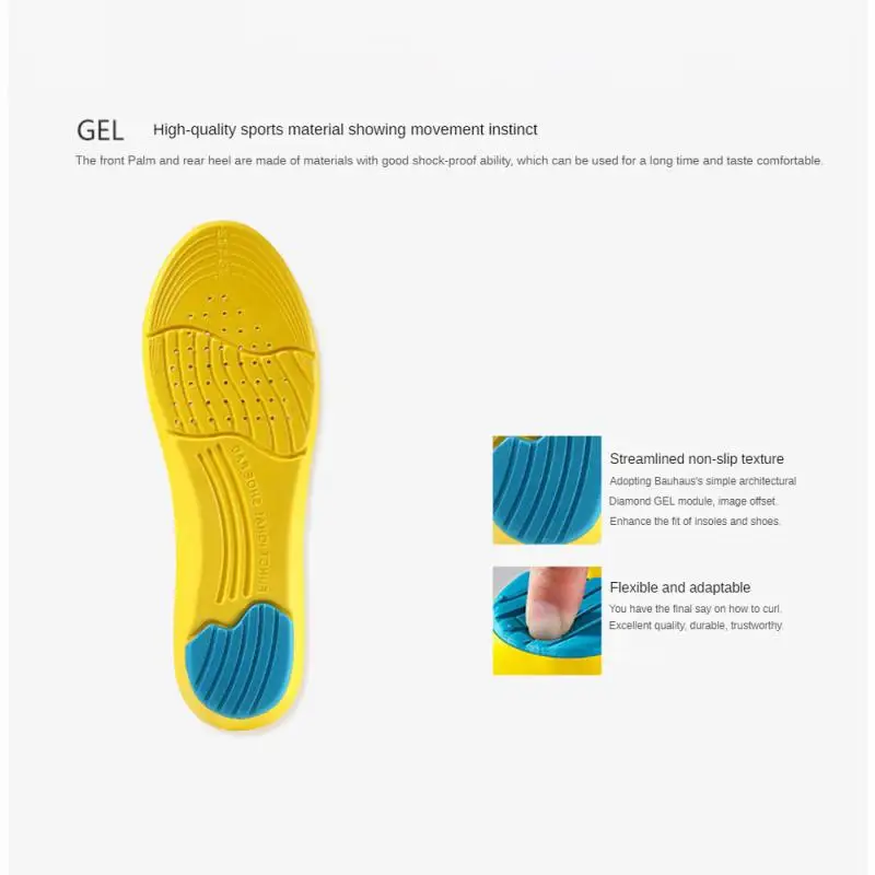 두꺼운 아치 지지대 군사 훈련 깔창, 메모리 폼 깔창, 미끄럼 방지, 1 쌍 깔창, 기타 신발 액세서리, 3 개