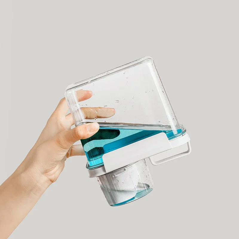 Laundry Detergent Container Airtight Dispenser with Measuring Cup Clear Washing Powder Storage Box Rice Cerealn Dispenser