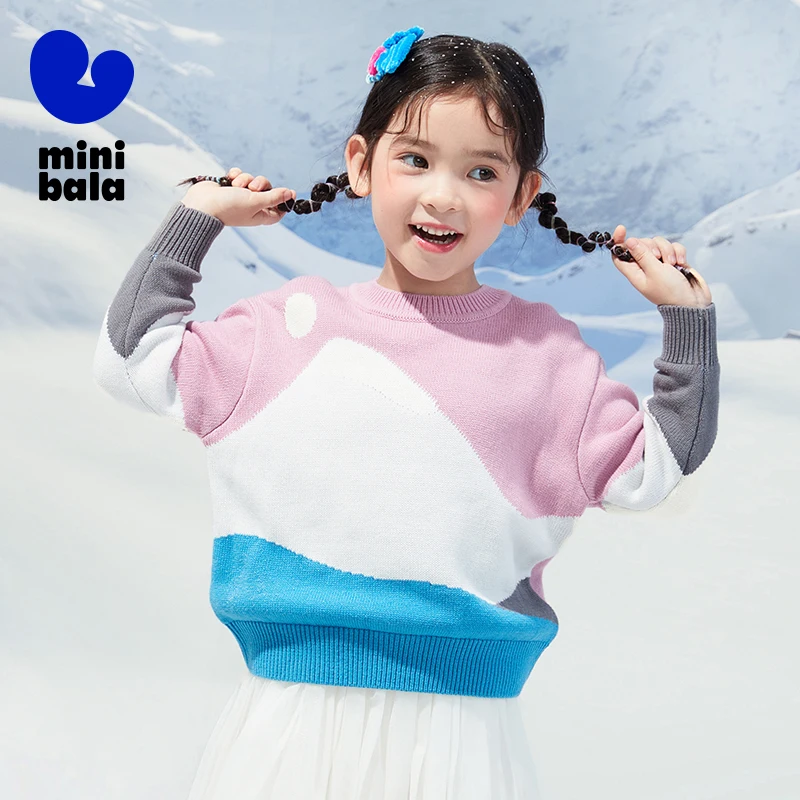 미니 발라발라 스웨터 아동용 남아 여아 2025 가을 예술적 부드럽고 따뜻한 풀오버 데일리룩